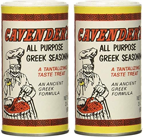 Cavender's All Purpose Greek Seasoning - 3.25 oz (pack of 2) Cavender's Exclusive recipe insert included!