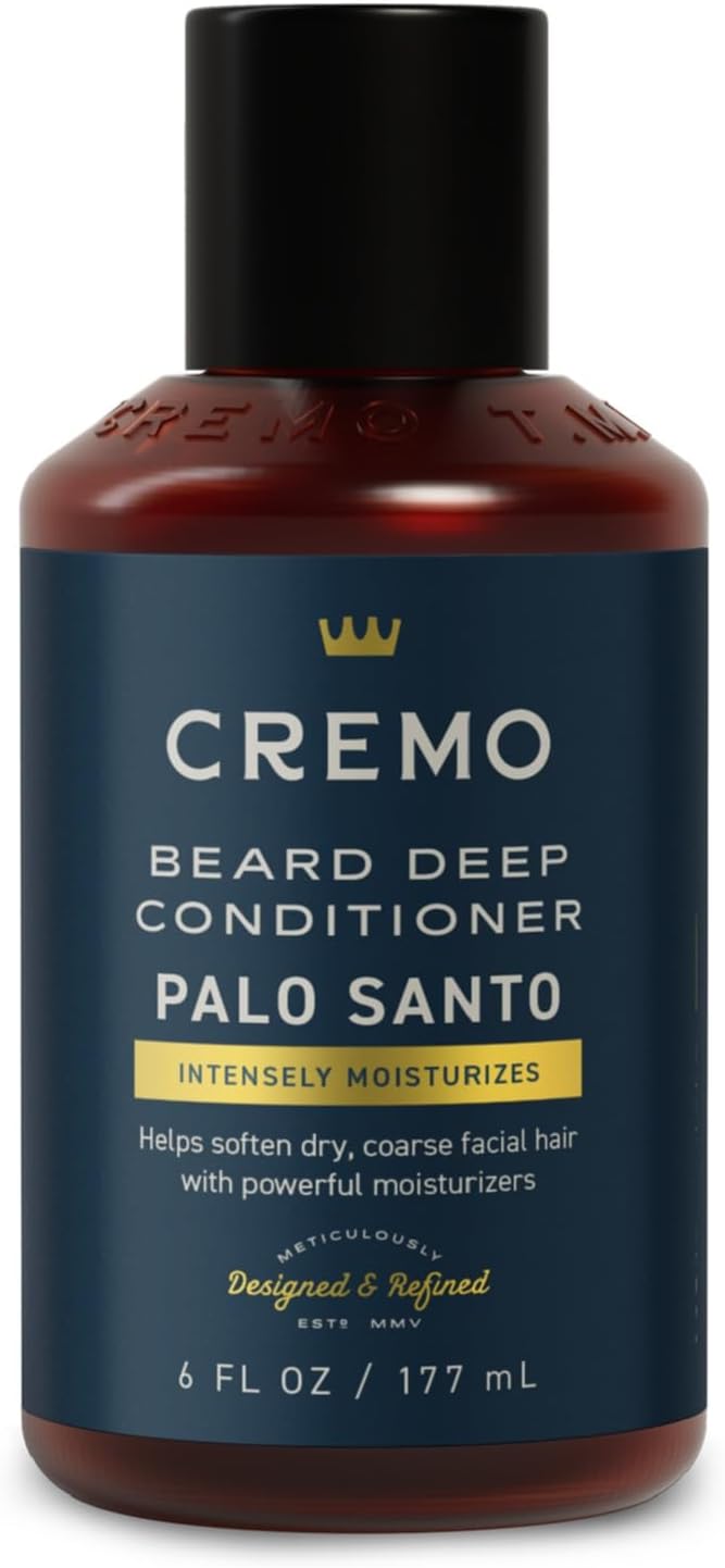 Cremo Palo Santo Beard Deep Conditioner For Men, Helps Soften Dry, Coarse Facial Hair with Powerful Moisturizers, 6 Fl Oz