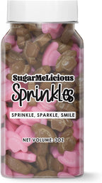 SugarMeLicious Cowboy Cowgirl Hat Shaped Sprinkles, Edible Western Decorations for Cakes Cupcakes Cookies and Desserts, Western Theme Baking Sprinkles, 3 Ounce Jar