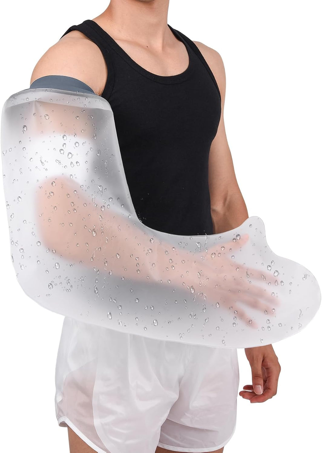 COMFYTHERA Waterproof Arm Cast Cover for Shower Wound Protector Bath Adult Watertight Cast Bag Showering for Surgery Bandage Broken Hand,Wrist,Finger, Elbow Reusable Durable (C-Long Arm-M)