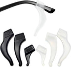 3 Sizes Silicone Eyeglass Ear Grips – Anti-Slip Hooks for Sports & Reading Glasses