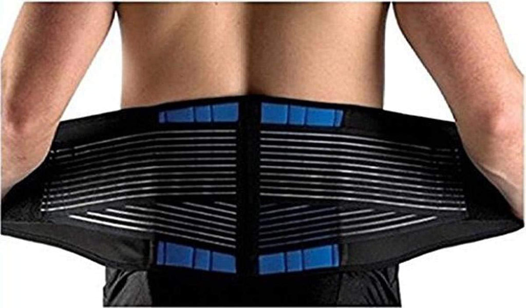 Deluxe Neoprene Double Pull Lumbar Lower Back Support Brace Exercise Belt Waist Trainer Belt