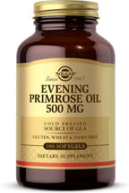 Solgar Evening Primrose Oil 500 mg, 180 Softgels - Promotes Healthy Skin & Cardiovascular Health - Nutritional Support for Women - Gluten Free, Dairy Free - 180 Servings