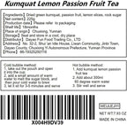 WEIJUEJIYI Kumquat Lemon Passion Fruit Tea 225g (15g *15 pack) Kumquat, lemon, Passion Fruit Combination Fruit tea, Sour and Sweet Taste, No Addition