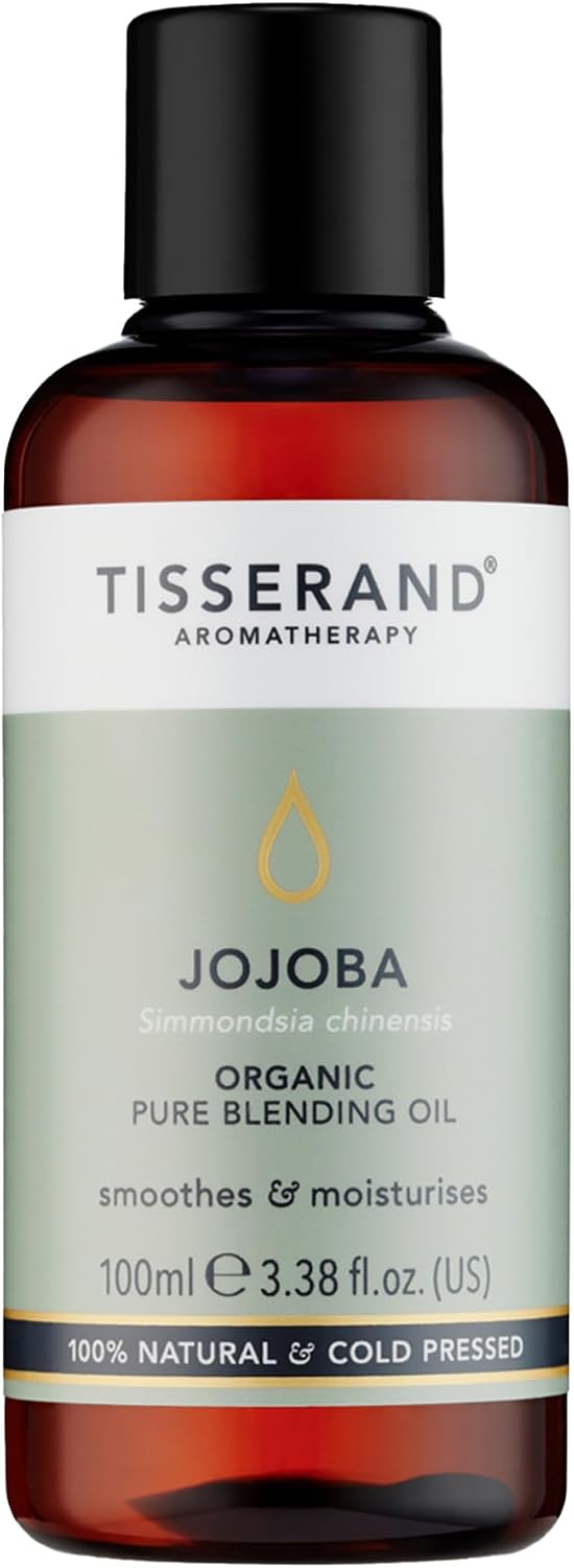 Tisserand Organic Pure Essential Oil - Moisturising and Softening - Facial and Body Massage - Rich in Antioxidants - Jojoba - 3.38 oz