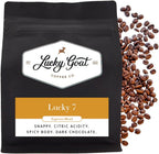 Lucky Goat Espresso Blend Whole Bean Coffee – Lucky 7 – Snappy, Spicy Body, Citric Acidity, Dark Chocolate, Complex - Medium Roast, 12 Ounce Bag, 100% Arabica