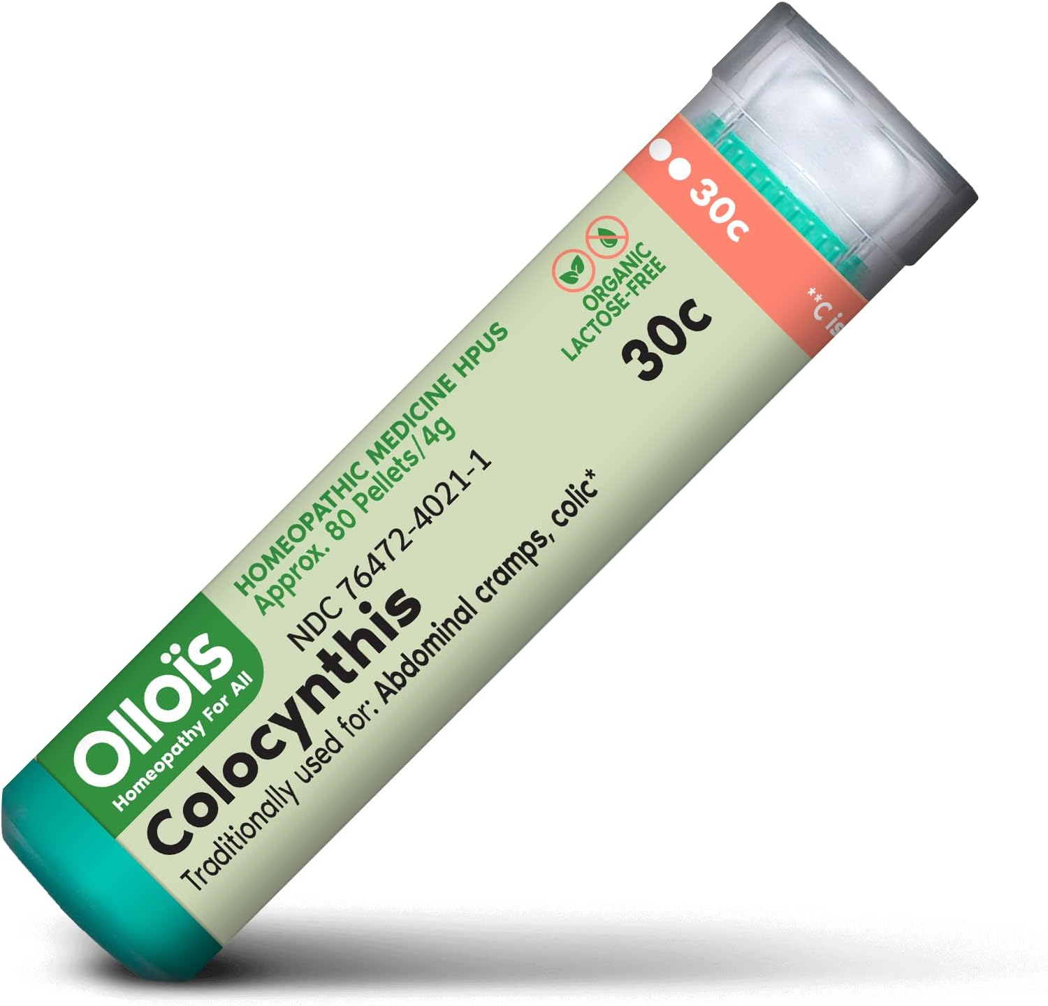 OLLOIS Colocynthis 30c Organic, Lactose-Free, Vegan, Homeopathic Medicine, 80 Pellets (Pack of 1)