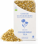 ORGANIC CHAMOMILE TEA (GREECE) | Whole Chamomile flowers for Skin Health, Relaxation | Loose Herbal Tea from Greece | 100% ORGANIC, Caffeine Free, Earthy Flavor | 70G (2.5 OZ) (45 servings)