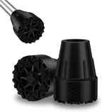 MFE Cane Tips 7/8 Inch, 2 Pack Non-Slip Rubber Tips for Canes, Crutches, and Walking Sticks, Heavy Duty Traction Base with Metal Insert for Superior Grip and Stability