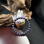 Amethyst Crystal Bracelet, Handcrafted Purple Gemstone Jewelry, Unisex Spiritual Healing Bracelet, Daily Wear Gift for Friends and Family