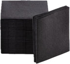 Cocktail Napkins, 100 Pack Disposable Luxury Linen Like Airlaid Beverage Napkins, Soft, Absorbent, Restaurant Bar Cocktail Napkins for Kitchen, Parties, Weddings,Dinners or Events (Black)