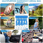 DIBBATU Disposable Urine Bag, 12/24 Pack Pee Bags for Travel for Women/Men, 800ML Emergency Portable Urinal Bag and Vomit Bags, Unisex Urinal Bag for Camping, Traffic Jams, Pregnant