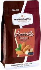 Fresh Roasted Coffee, Amaretto Flavored Coffee, 12 oz, Medium Roast, Kosher, Ground