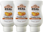 Pumpkin Reàl Infused Exotics, Pumpkin Spice Puree Infused Syrup, 16.9 FL OZ Squeezable Bottle (Pack of 3)