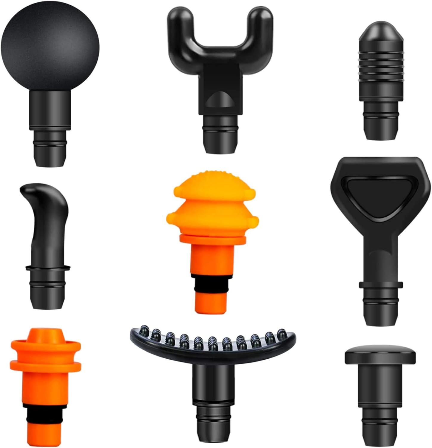 ABSOK Massage Gun Heads, Replaceable Massager Gun Attachment 9 Different Muscle Massager Heads for 18-19mm Deep Tissue Percussion Massage Head s