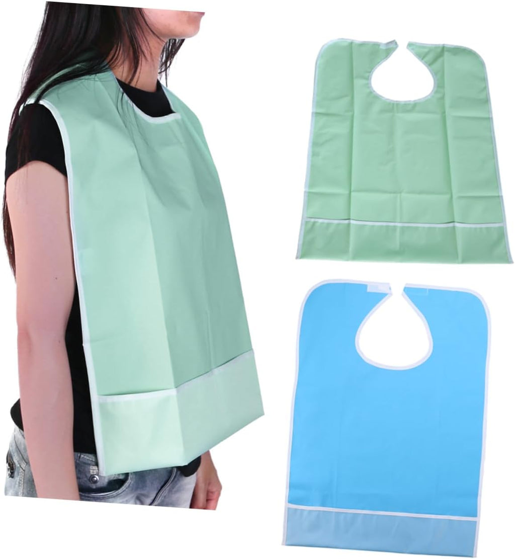 FOMIYES Mealtime Bib Protector Lobster Bibs for Adults Clothes Protectors Bib Adult Bib Feeding Clothing Protector Senior Bib Men Shirt Towel Adult Aid Apron Food Bag Aldult Baby, Medium, Green