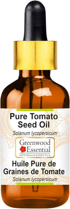 Greenwood Essential Pure Tomato Seed Oil (Solanum lycopersicum) with Glass Dropper Cold Pressed 30ml (1 oz)