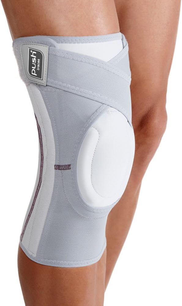 PUSH care Knee Brace for Knee Pain and Instability. Comfortable, Adjustable Compression and Support for Arthritis, Runner’s Knee, Patellofemoral Syndrome, and Knee Instability (Size 4)