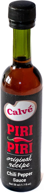 Piri Piri Sauce - 1.7 fl oz (50ml) - Authentic Portuguese Recipe - Perfect for Grilling, Cooking & Marinades - Bold Spicy Flavor