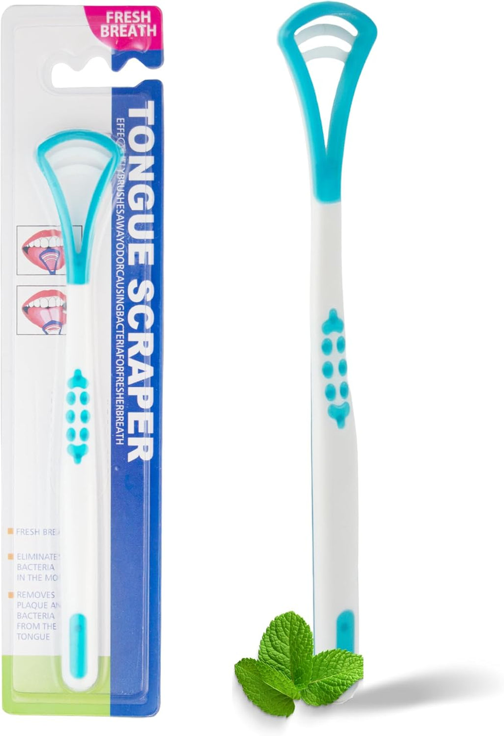 Tongue Scraper for Fresh Breath Perfect Tongue Scraper for Adults and Kids, Enhance Your Oral Hygiene with Tongue Brushes, Scrapers for Bad Breath Treatment (1 Pack (Scraper))