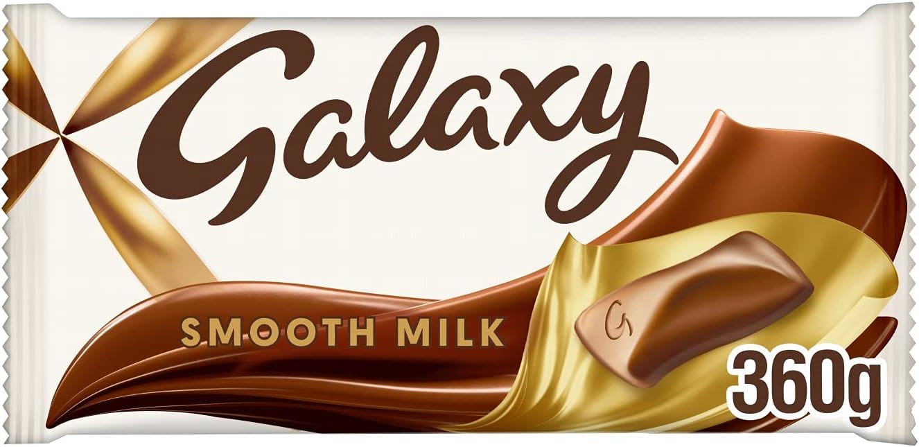 Galaxy Smooth Milk Chocolate Bar for Sharing, 360 g, (Packaging May Vary)