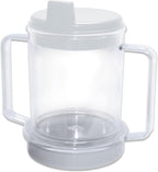 Rehabilitation Advantage Clear Spouted Cup with Two Handles, Weighted