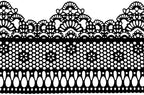 Funshowcase Ready to Use Edible Cake Lace Lattice with Small Daisy Black 14-inch 10-piece Set