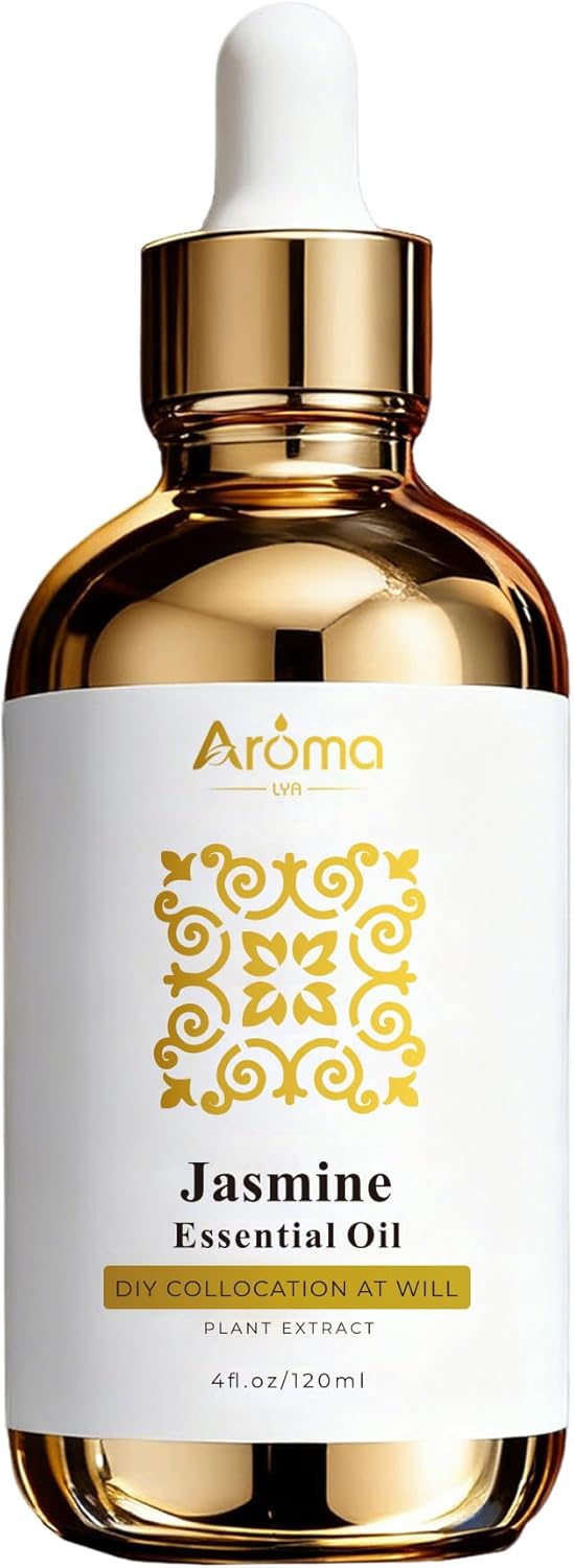 100% Pure Jasmine Essential Oil 4 fl oz - Essential Oils for Skin, Essential Oil for Diffusers, Home Fragrance, Aromatherapy & DIY Candle Making, Gifts for Women
