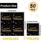 50 Pack Retirement Paper Napkins Retirement Party Decorations Happy Farewell Celebration Graduations Supplies We Will Miss You Napkins for Retired Decor Favors Black Gold Teacher