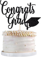Black flash Congrats Grad Cake Topper,2026 Graduation Cake Topper, Congrats Grad Decorations,2026 High School/College/Senior Graduation Party Decorations Supplies.