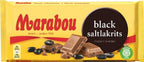 Marabou Black Saltlakrits - Salty Licorice - Original - Swedish - Milk Chocolate - Bar 180 g