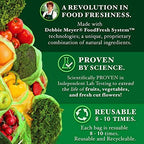 Debbie Meyer, GreenBags 40-Pack (16M, 16L, 8XL) | Reusable Storage Bags Keeps Fruit, Vegetables, Produce, Cut Flowers Fresh Longer, Kitchen & Fridge Preservation Solution, BPA Free, Made in the USA