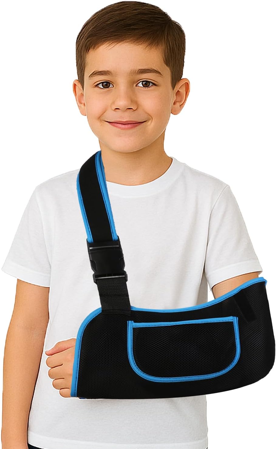 mosago kids arm sling, Lightweight & Breathable Medical Sling with Adjustable Shoulder Strap, Shoulder Mesh Immobilizer Slings for Elbow Injury/Torn Rotator Cuff/Wrist Injury/Surgery, Right or Left