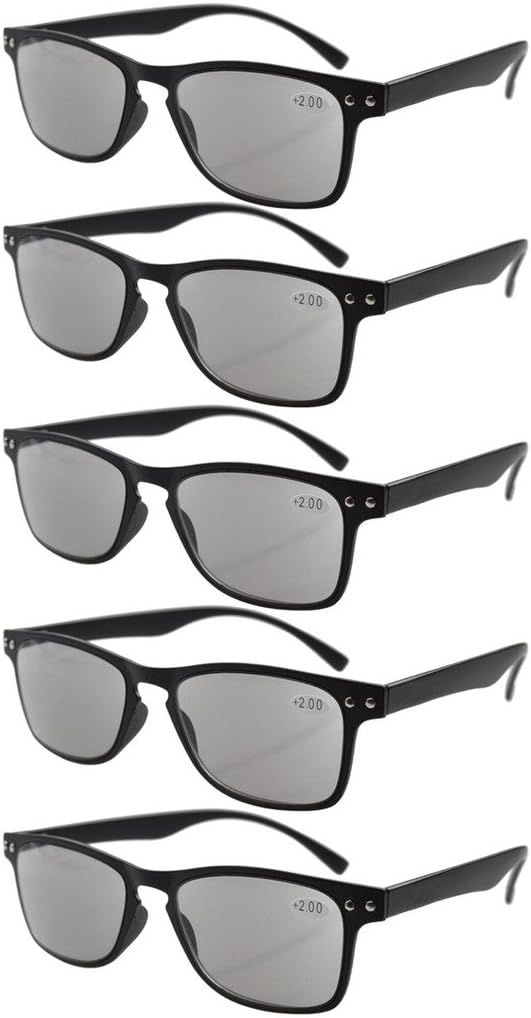 Eyekepper Ultrathin Flex Frame 5-pack 80's Reading Glasses Sunshine Readers +0.5