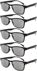 Eyekepper Ultrathin Flex Frame 5-pack 80's Reading Glasses Sunshine Readers +0.5