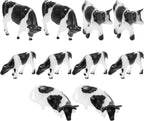 Zerodeko Mini Cow Models Set of 10 Realistic Plastic Animal Figurines for Kids Toys DIY Mini Landscape Decor Desktop Craft Accessories 1.18X0.47X0.39In