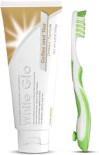 White Glo Coffee and Tea Drinkers Whitening Toothpaste with Bonus X Action Toothbrush, 5.2 Ounce