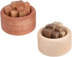 2 PCS Wood Diffuser for Essential Oils Aromatherapy Round Essential Oils Diffuser Set for Home Office Car Bedroom Decoration