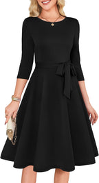 RUMIA Women's Cocktail Dresses 3/4 Sleeve Vintage Wedding Guest Dress (XS-3XL)