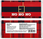 Big Dot of Happiness Jolly Santa Claus - Candy Bar Wrapper Christmas Party Favors - Set of 24