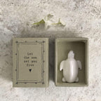 East of India Porcelain MINI Matchbox Turtle Let the Sea Set You Free, keepsake, turtle lover, gift from the sea