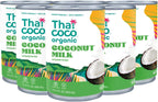 Thai Coco Organic Coconut Milk Full Fat Unsweetened 13.5 fl oz 6 Pk