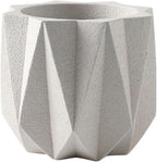 Totority 1pc Cement Flower Pot Drain Modern Simple Planter for Indoor Decor White Decorative Flowerpot for Houseplants and