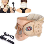 Neck Support Protection Neck Care Recover Tool, Neck Stretcher with Air Pump Support for Home Use,Adjustable Decompression Neck Brace Device and Collar for Home Use