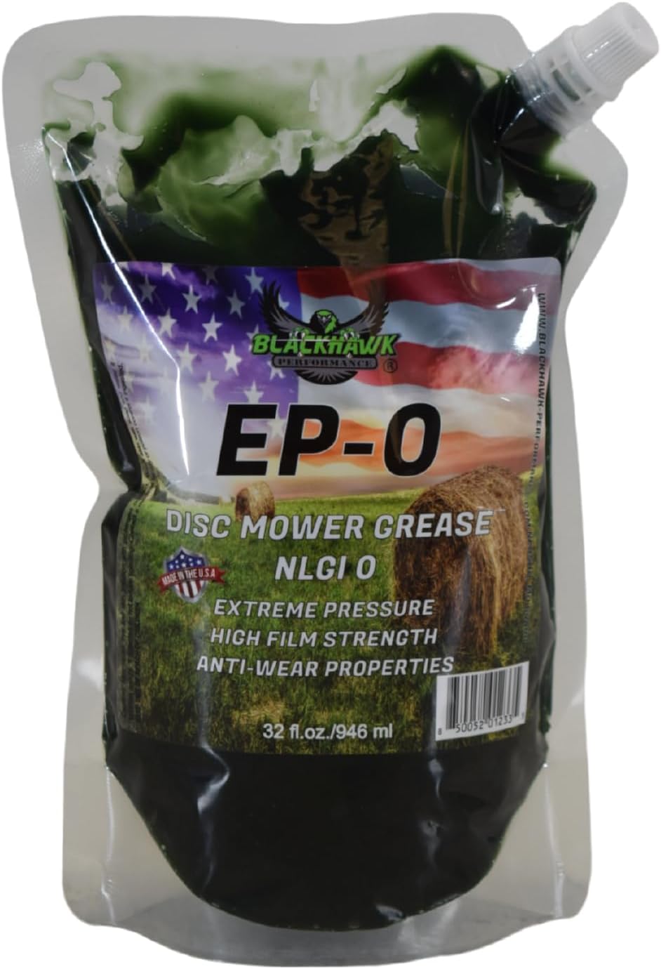 Lithium EP0 Grease for Disc Mowers and Gear Boxes, 32 oz EZ Squeeze Pouch (Single)