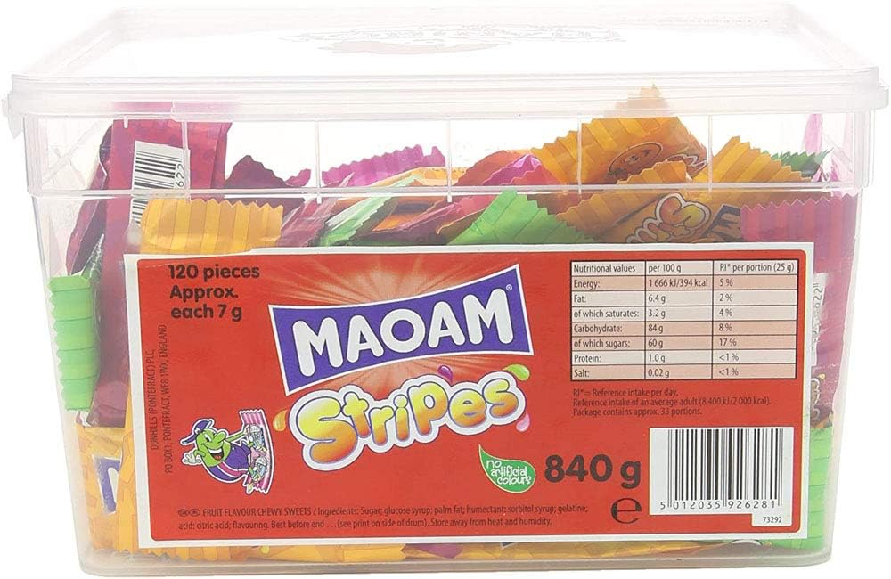 Maoam Stripes Tub 120 pieces