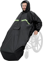 ANYOO Wheelchair Waterproof Poncho with Hood Reusable Cover Lightweight Poncho Cloak perfect for Adult
