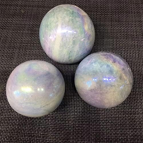 Meditation Home Natural Crystal Sphere Angel Aura Quartz Healing Celestite Stones Ball Gemstones for Decoration (Size : 5-6mm)