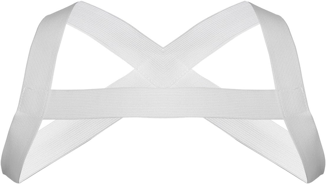YiZYiF Men's Strong Nylon Elastic Straps Brace Body Chest Harness Costumes Clubwear