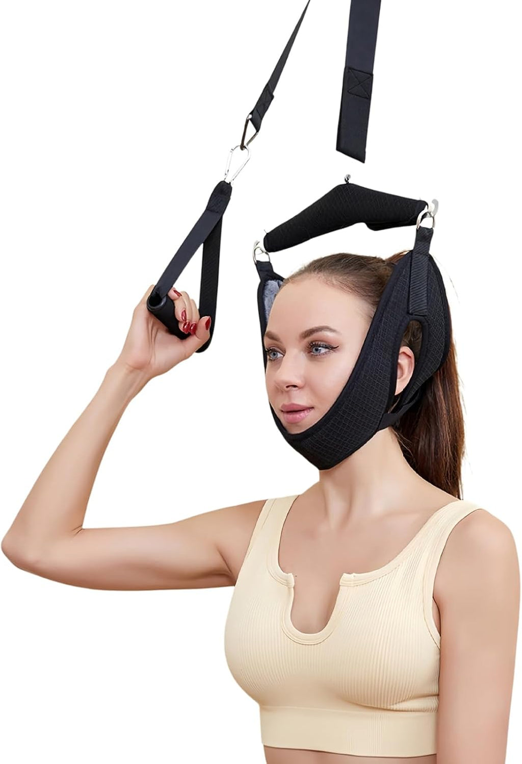 Neck Stretcher Cervical Neck Traction Device Adjustable Cervical Relief Sling for Pain Relief Herniated Disc Pinched Nerve Posture Correction